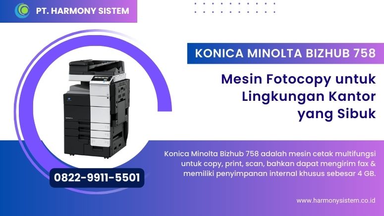 konica minolta bizhub 758