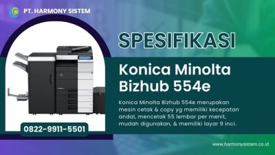 spesifikasi konica minolta bizhub 554e