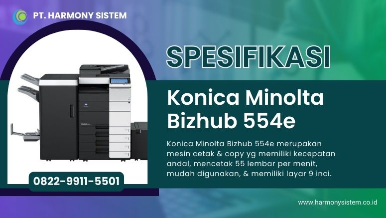 spesifikasi konica minolta bizhub 554e